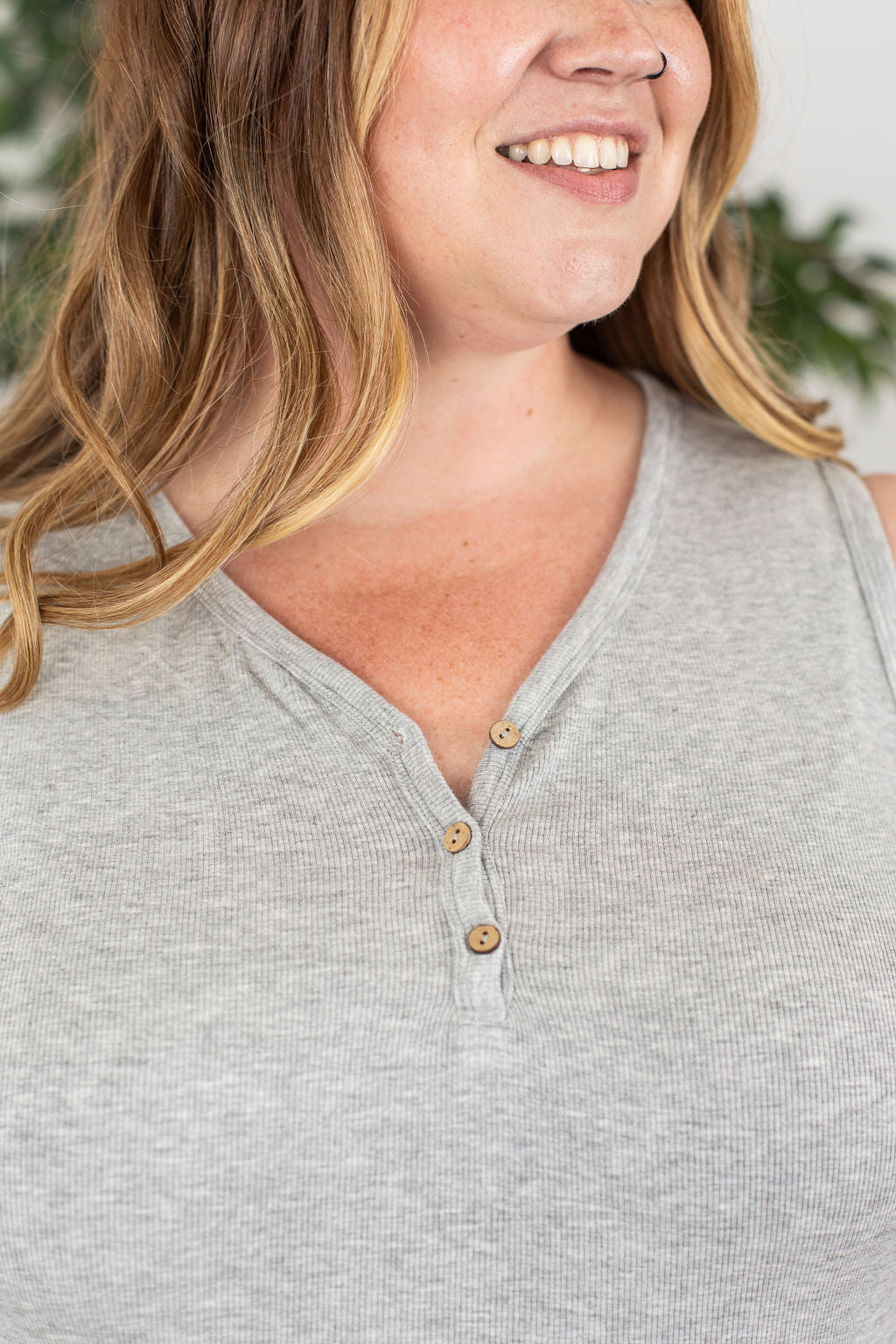 Addison Henley Tank - Light Grey