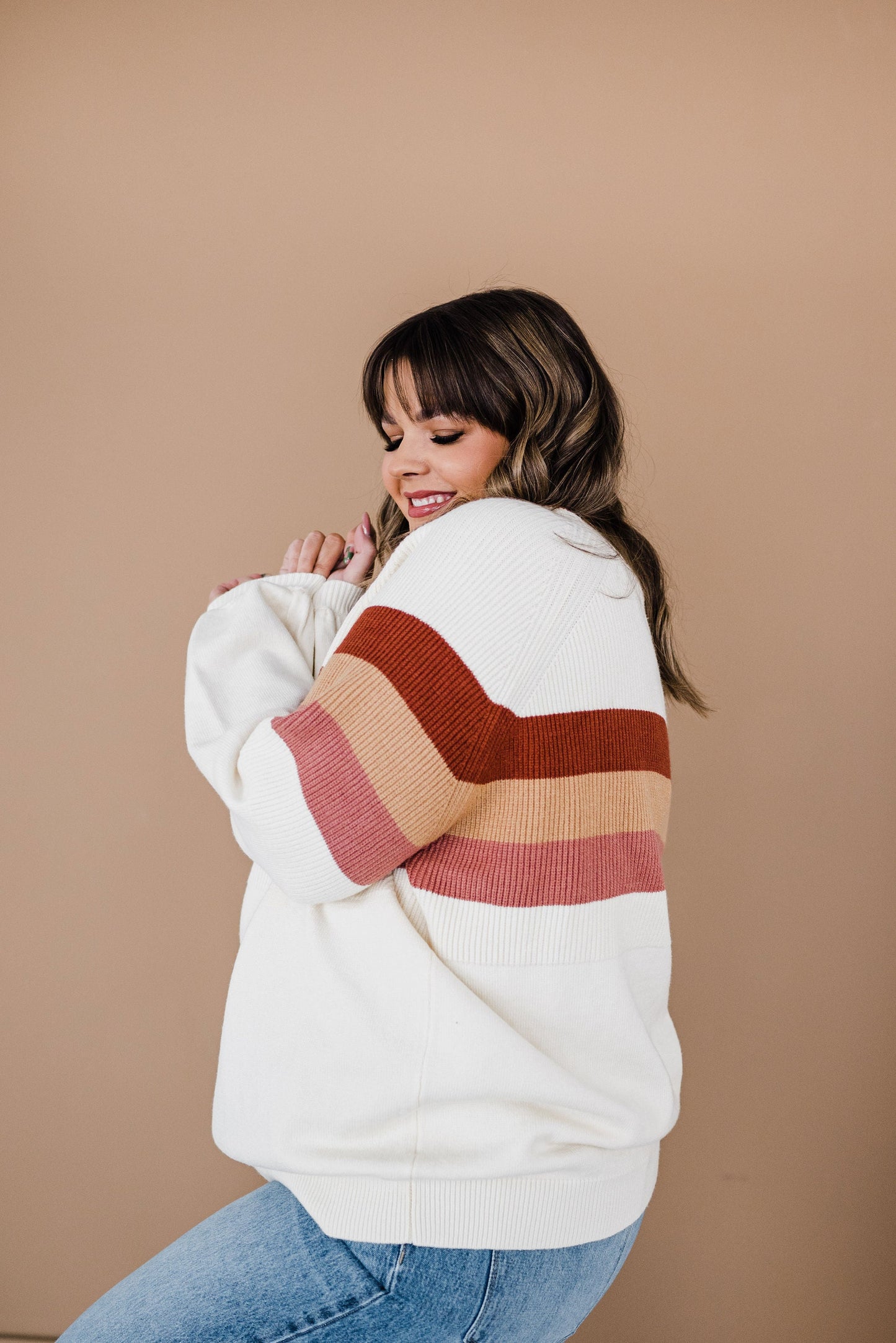 Cuddle Up Striped Sweater
