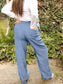 PREORDER: Cora Chambray Wide Leg Pants in Two Colors