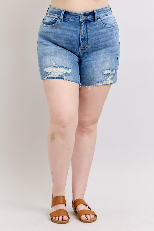 Charley High Rise Distressed Cutoff Shorts