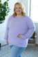 Corrine Ribbed Pullover Top - Lavender