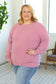 Corrine Ribbed Pullover Top - Pink