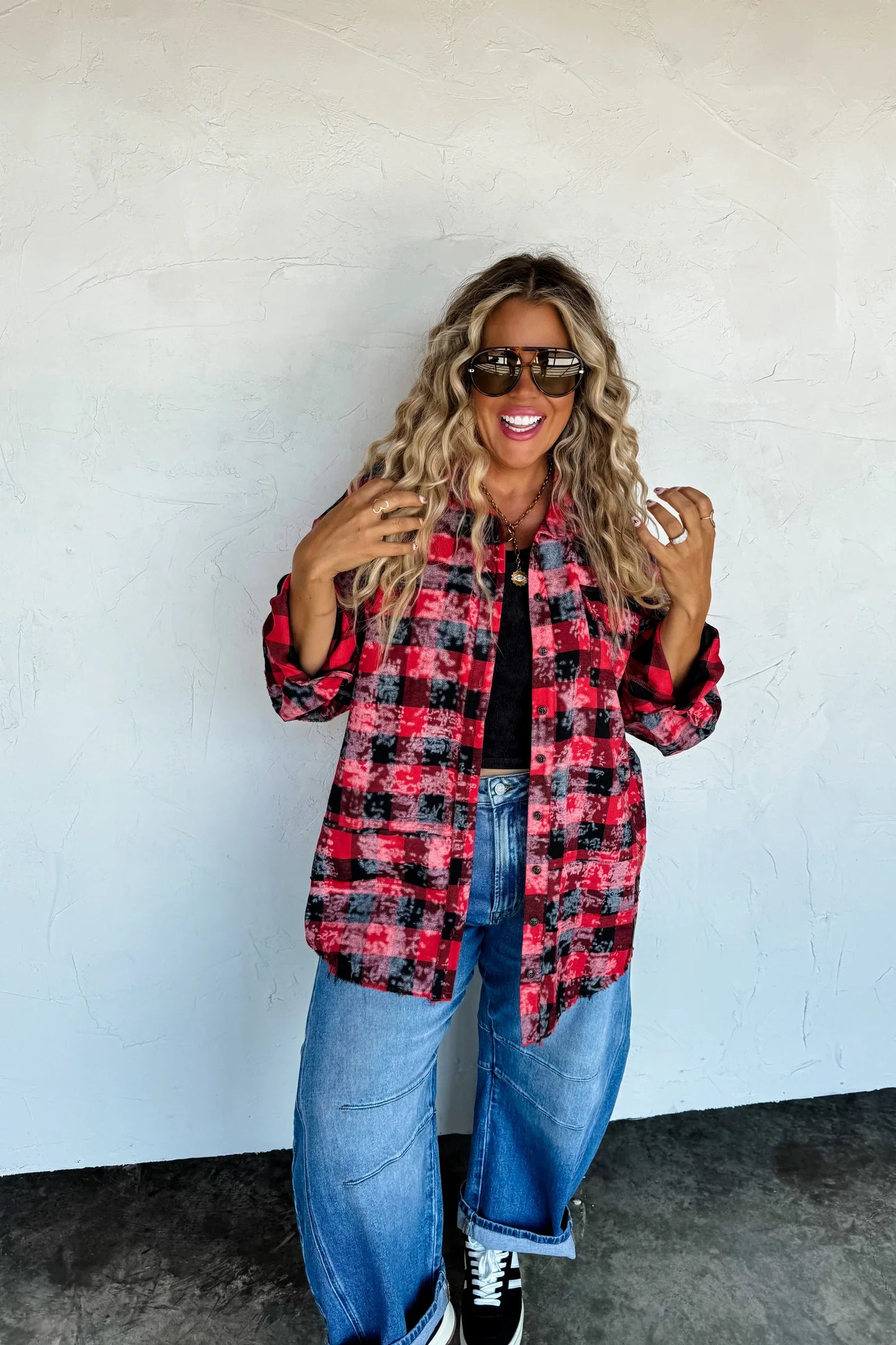 PREORDER: Juniper Bleached Plaid Top