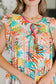 Bless Your Love Tiered Dress in Ivory, Orange and Mint