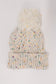 Cover Your Ears Pom Pom Beanie in Ivory
