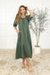 Hazel Dress in Dusty Pine