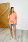 In the Rotation Exposed Seam Tee in Apricot Splash
