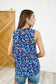 Lizzy Tank Top in Royal Blue Paisley