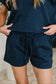 Love on the Loose Quilted Bottoms in Navy