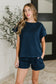 Love on the Loose Quilted Bottoms in Navy