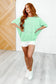 Minimal Muse Batwing Tee in Cascade Mint