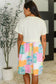 Office Associate Patchwork Print Babydoll Dress