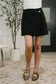 Only Pair Faux Wrap Skort in Black
