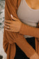 Pamper Travel Hooded Cardigan in Chestnut