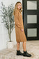 Personal Assistant Turtleneck Dress in Deep Camel