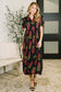 Quiet Life Notch Neck Tiered Dress in Black
