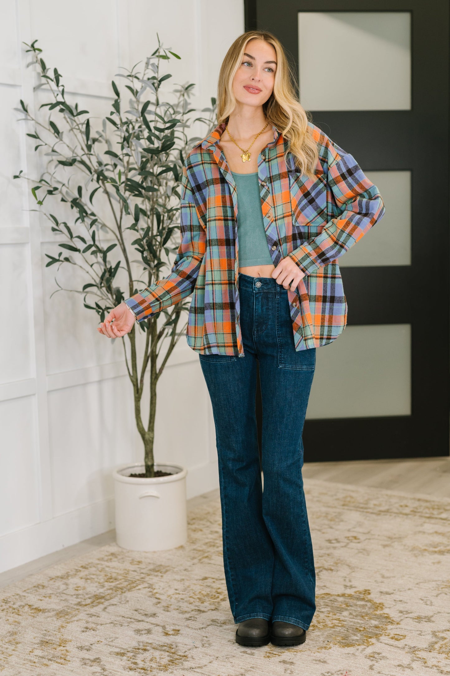 Rustic Rhythm Plaid Button Down