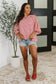 Sass in Session Relaxed Top in Cream Red