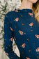 Something in the Air Lettuce Hem Longsleeve Top in Navy