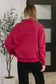 Sweater Weather Half Zip High Neck Pullover in Cabernet