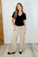 The Every Outfit Basic V-Neck Top in Black