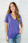 The Every Outfit Basic V-Neck Top in  Marlin