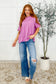 The Layback Relaxed Basic Tee in Hot Magenta