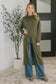 Travel City Scape Turtle Neck Tunic in Olive