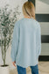 Urban Flux Scooped Hi-Low Long Pullover in Blue Grey