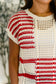 Vibes Don't Lie Net Tee Red Striped