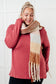 Wanderlust Wrap Oversized Plaid Fringe Scarf in Light Brown