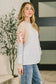 Wondering Aloud Patchwork Long Sleeve Top