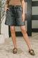 Zenim Printed High Waisted Shorts in Charcoal