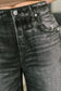 Zenim Printed High Waisted Shorts in Charcoal