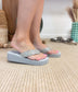 Evita Rhinestone Sandal in Grey