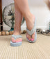 Evita Rhinestone Sandal in Grey
