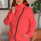 Quinn ZipUp Cowl - Dragonfruit