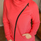 Quinn ZipUp Cowl - Dragonfruit
