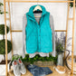 Remy Zip Up Vest - Bright Aqua