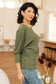 A Day Together Long Sleeve Top in Olive