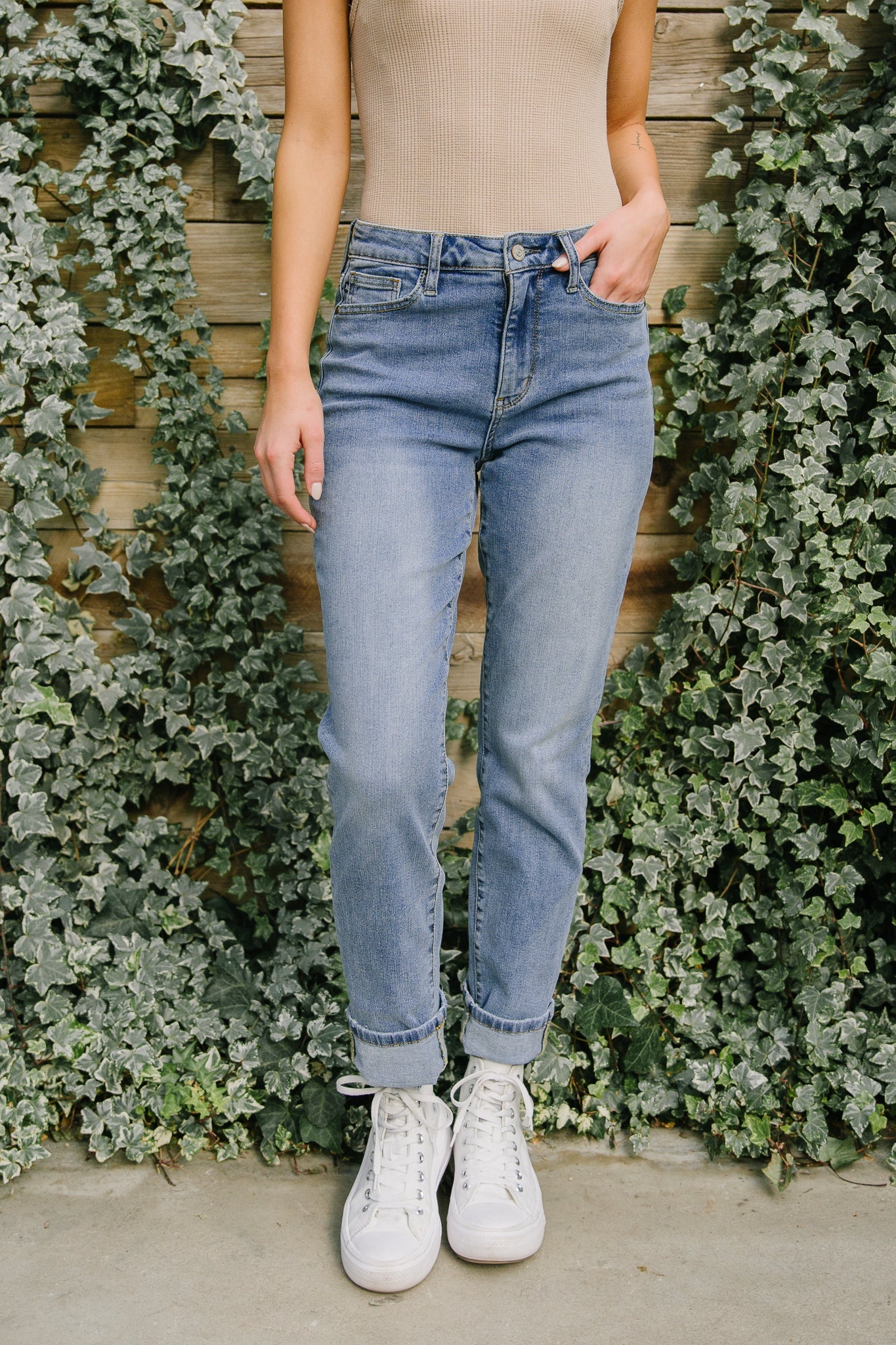 Better Days Vintage Wash Boyfriend Jeans