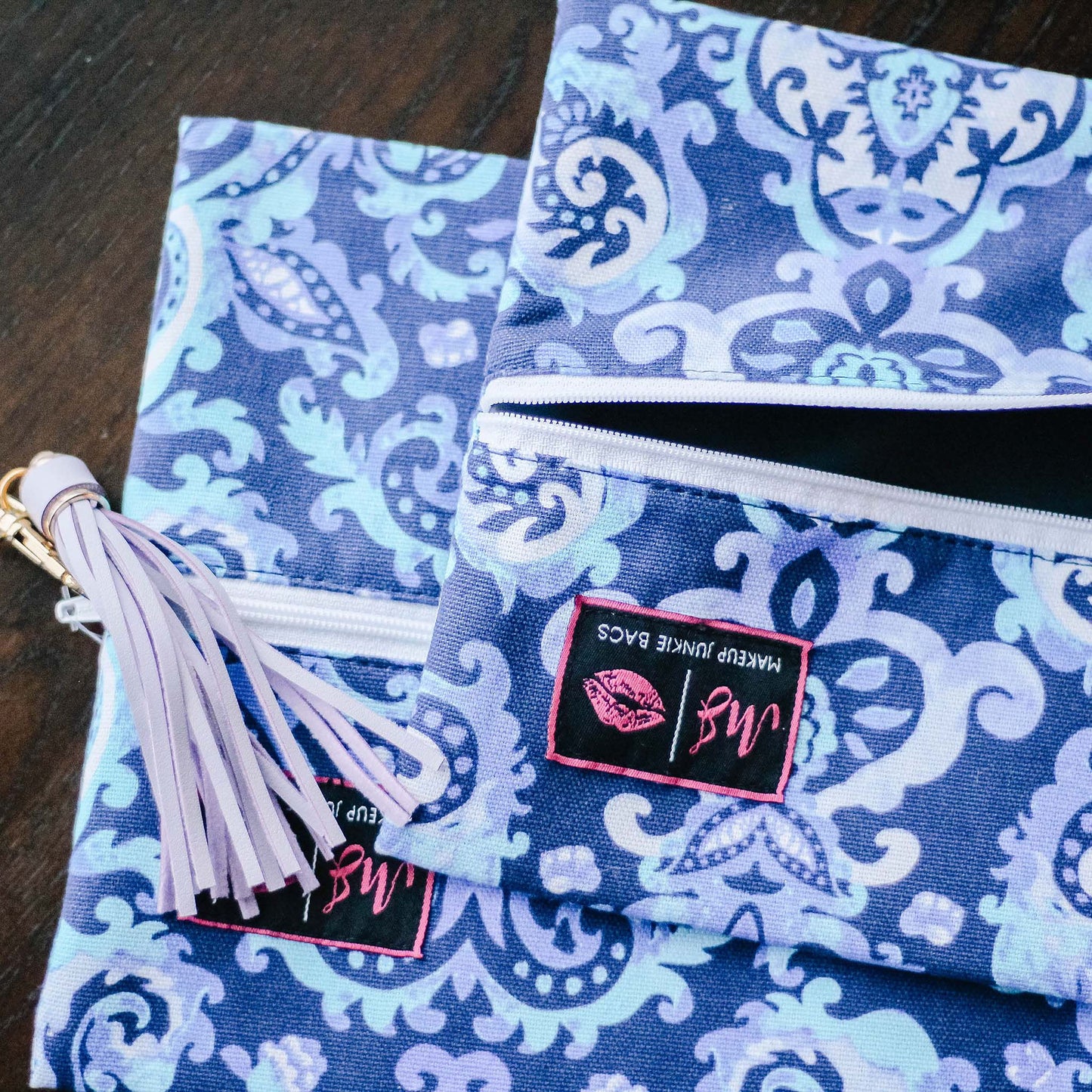 Blue Bayou with White Zipper