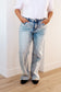 Dory High Waist Mineral Wash Raw Hem Wide Leg Jeans