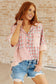 Easy to Please Plaid Color Block Top