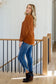 Enjoy This Moment V Neck Blouse In Toffee
