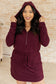 Getting Out Long Sleeve Hoodie Romper in Maroon