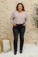 Kortney Mid Rise Straight Leg Jeans In Washed Black