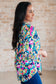 Little Lovely Blouse in Neon Floral