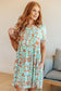 Mint Fields Forever Floral Dress