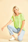 Striped Top in Neon Lime